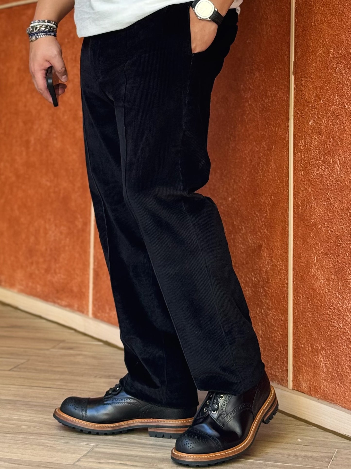 GBS MASACCIO/3G Corduroy Trousers A5771 Black
