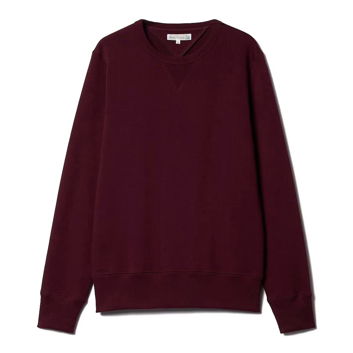 MERZB Men's 3M46 Vintage Machine Fleece Classic Fit Sweatshirt Burgundy