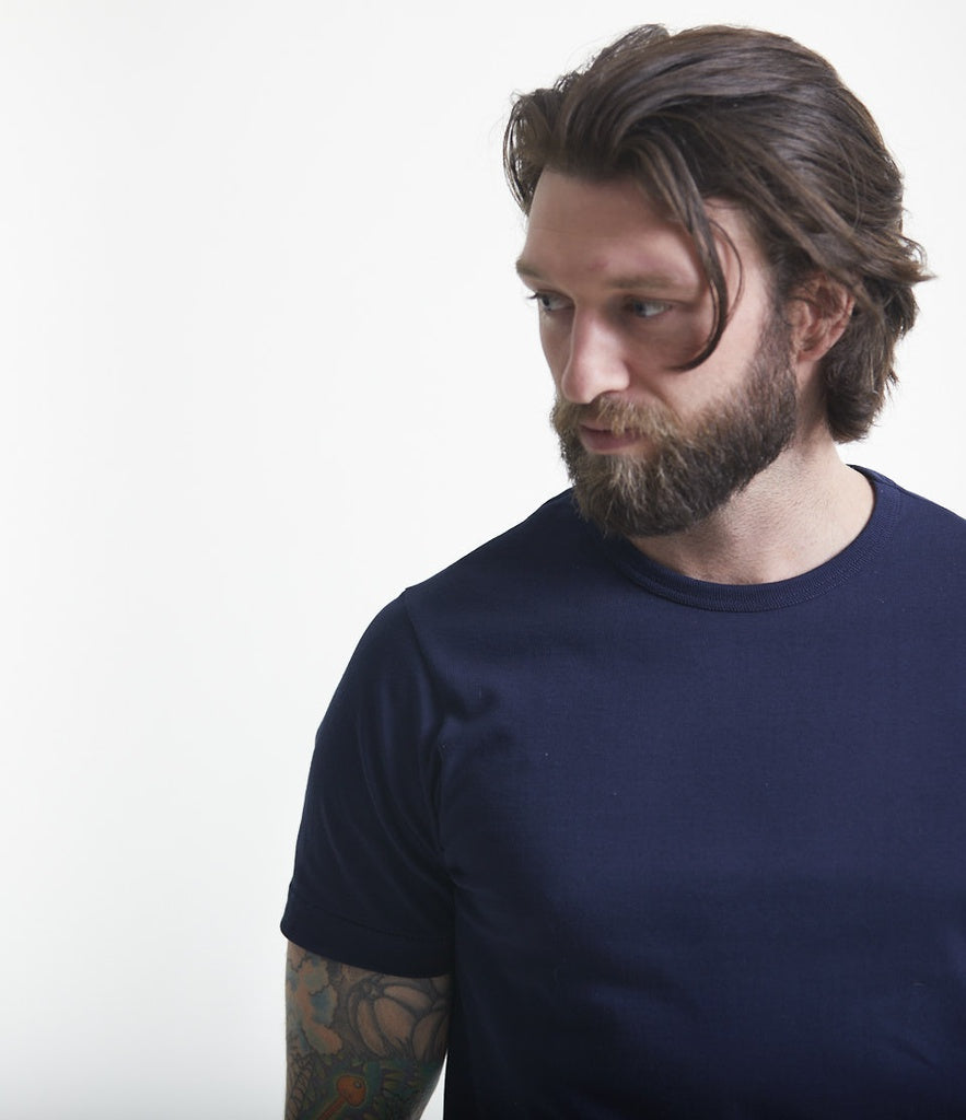 MZB Men's 1950s T-shirt Ink Blue