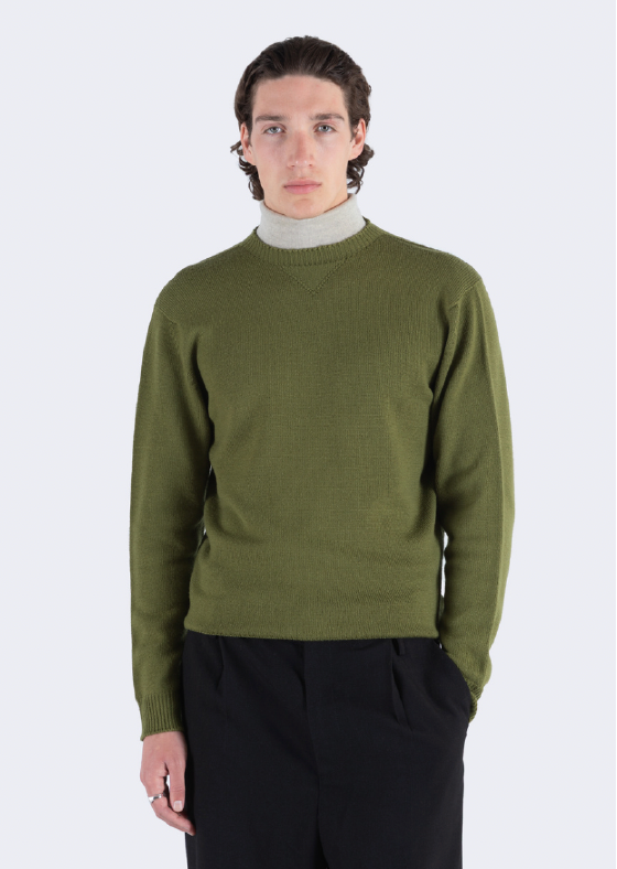 JSY POLLO Merino Crew Neck Pullover Fern
