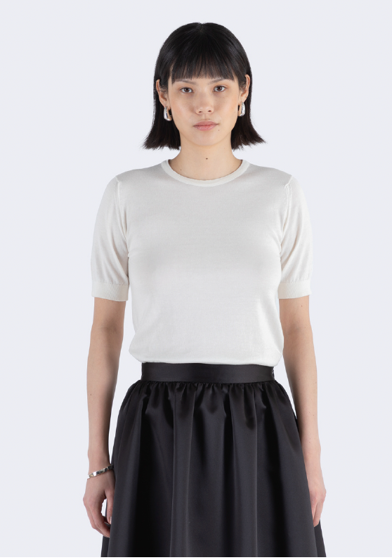 JSY NELL Women Sea Island Cotton Sweater Starch