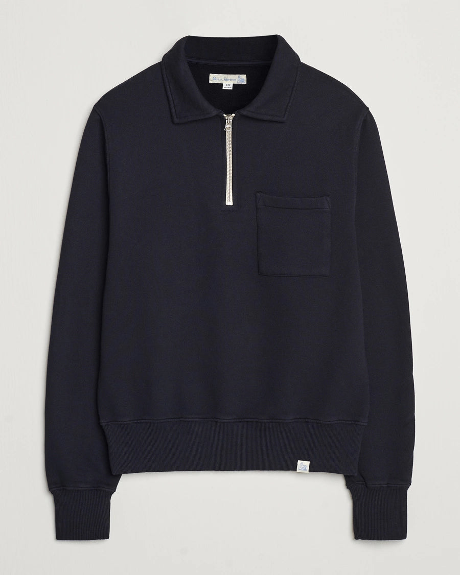 MZB ZIPC01 Zip Collar Sweatshirt 11oz Dark Navy