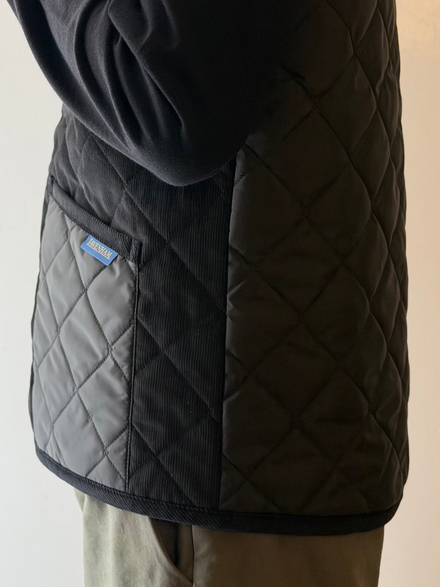 LAVENHAM X HOUSES THORNHAM Quilted Gilet Multi Black