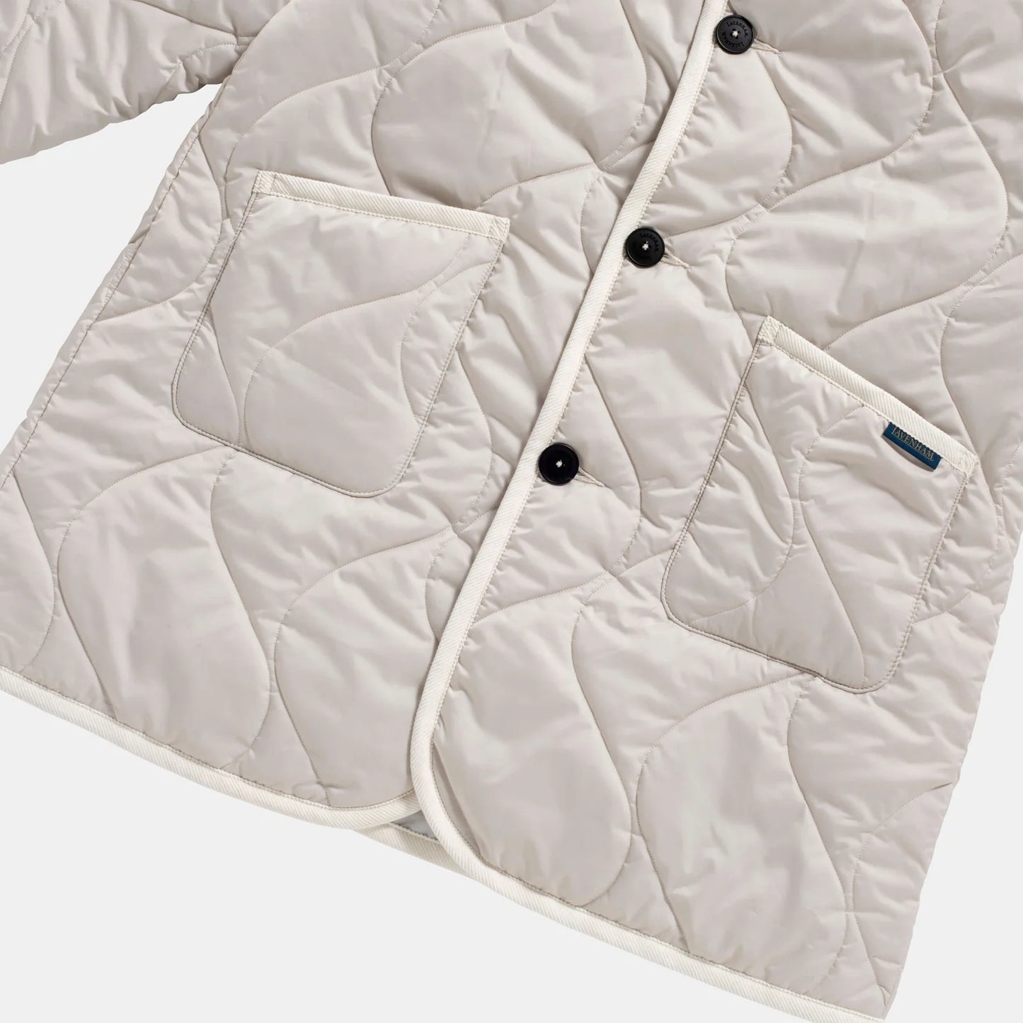 LVH Women's A Line RAYDON Quilted Jacket Moonbeam Silver