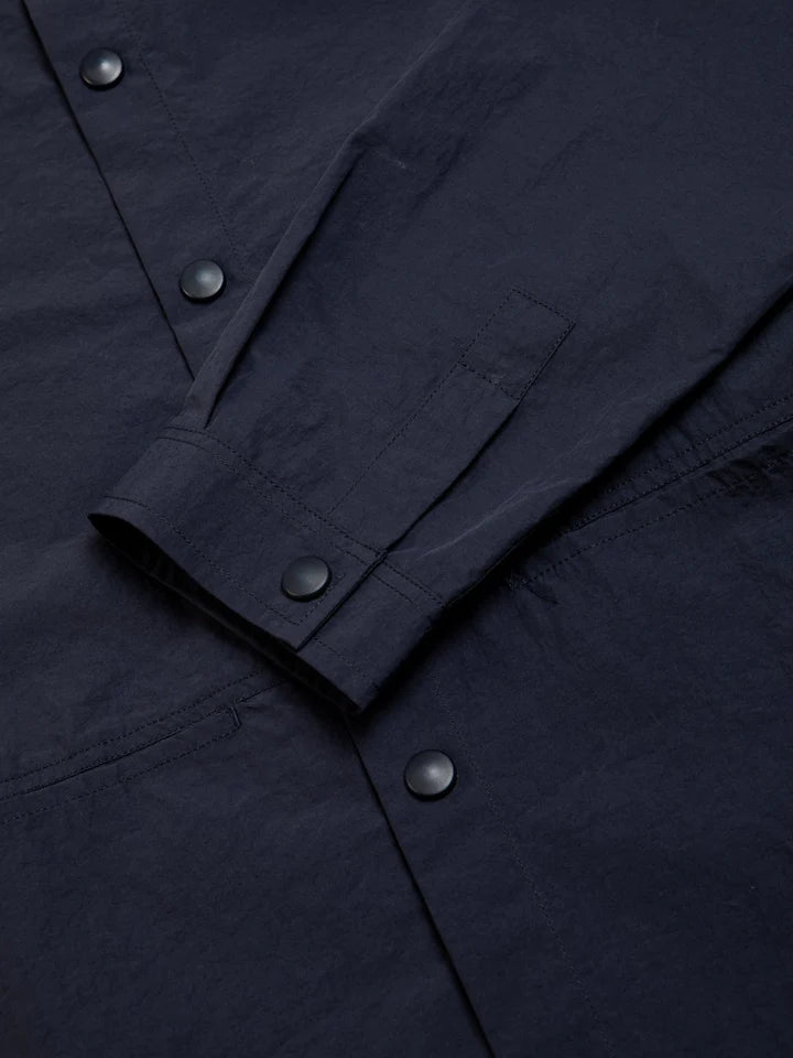 KHE Armadale Overshirt in Italian Nylon Navy