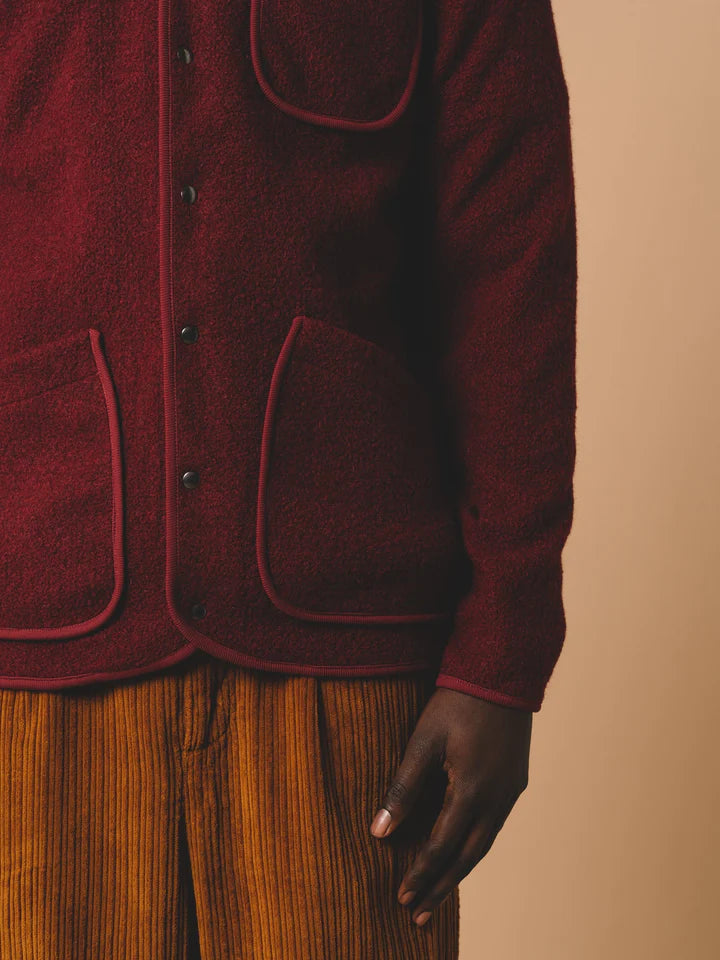 KHE Neist Fleece Overshirt Burgundy