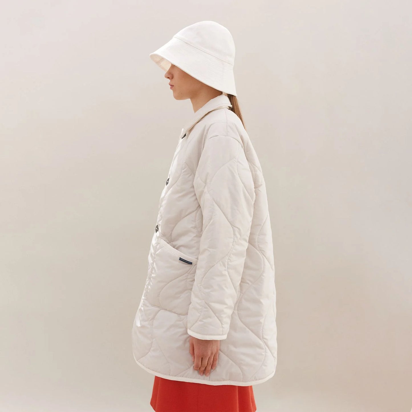 LVH Women's A Line RAYDON Quilted Jacket Moonbeam Silver