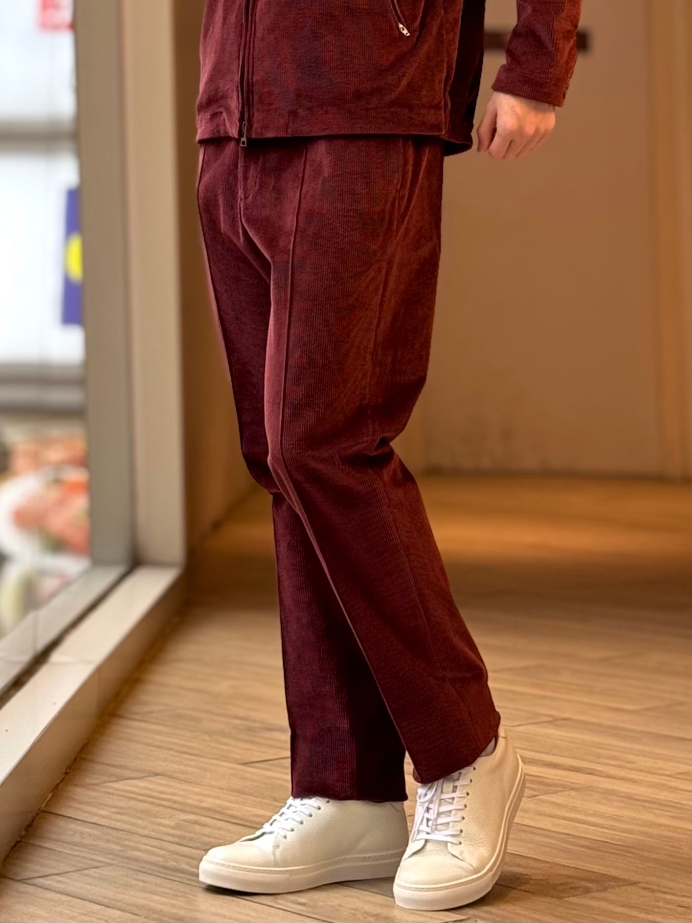 GBS MASACCIO/3G Corduroy Trousers A5771 Burgundy