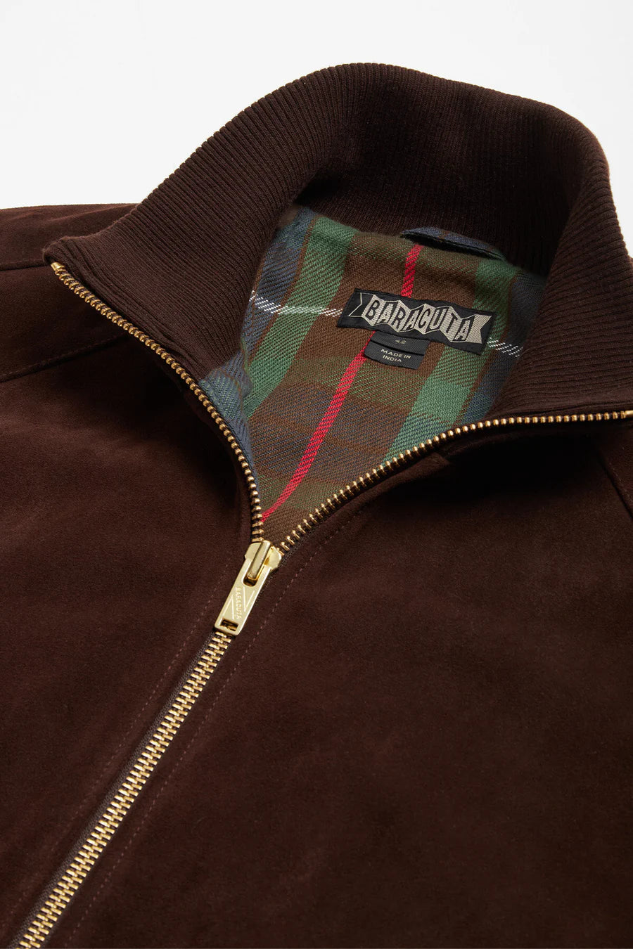 BRA Roughout Suede Track Jacket Chocolate