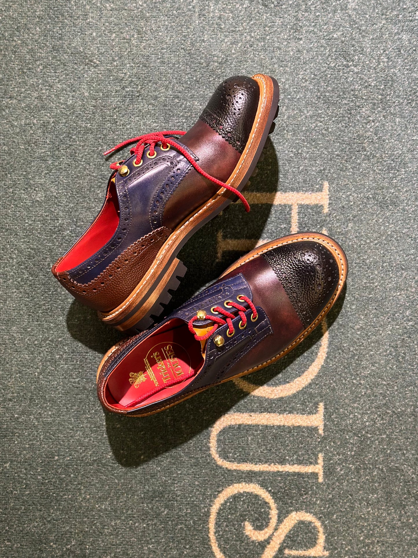 TKS x HOUSES MTO88 BOURTON Commando Sole Burgundy/ Navy & Black