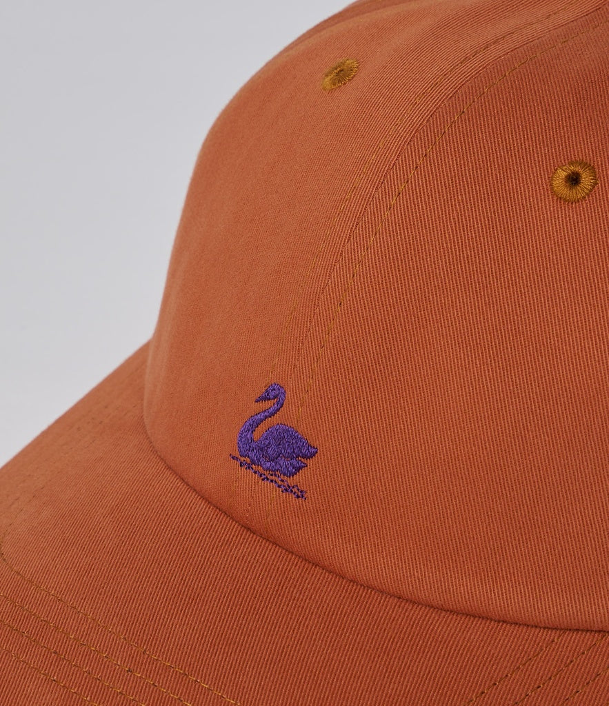 MERZB CAP01 Swan Logo Organic Cotton Twill Cap Pumpkin