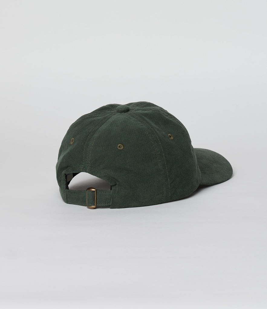 MERZB CAP01LC Swan Logo Organic Cotton Corduroy Cap Forest