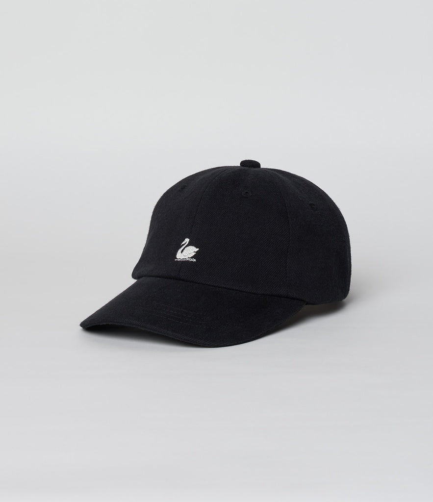 MERZB CAP01T Swan Logo Organic Cotton Twill Cap Black