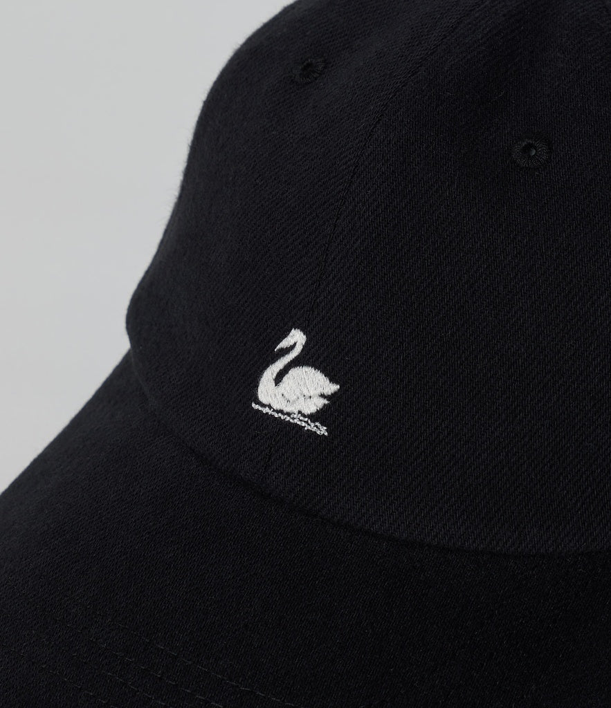 MERZB CAP01T Swan Logo Organic Cotton Twill Cap Black