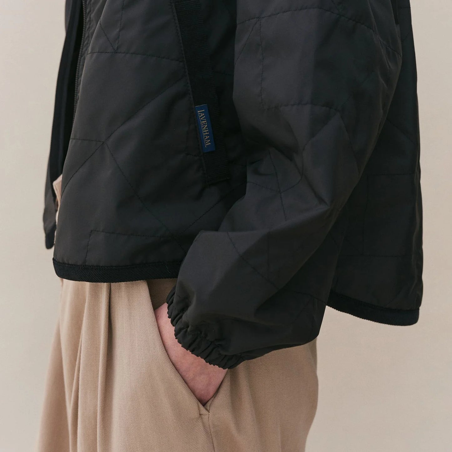 LVH BOMBER Unwadded Lightweight Jacket Sable Black
