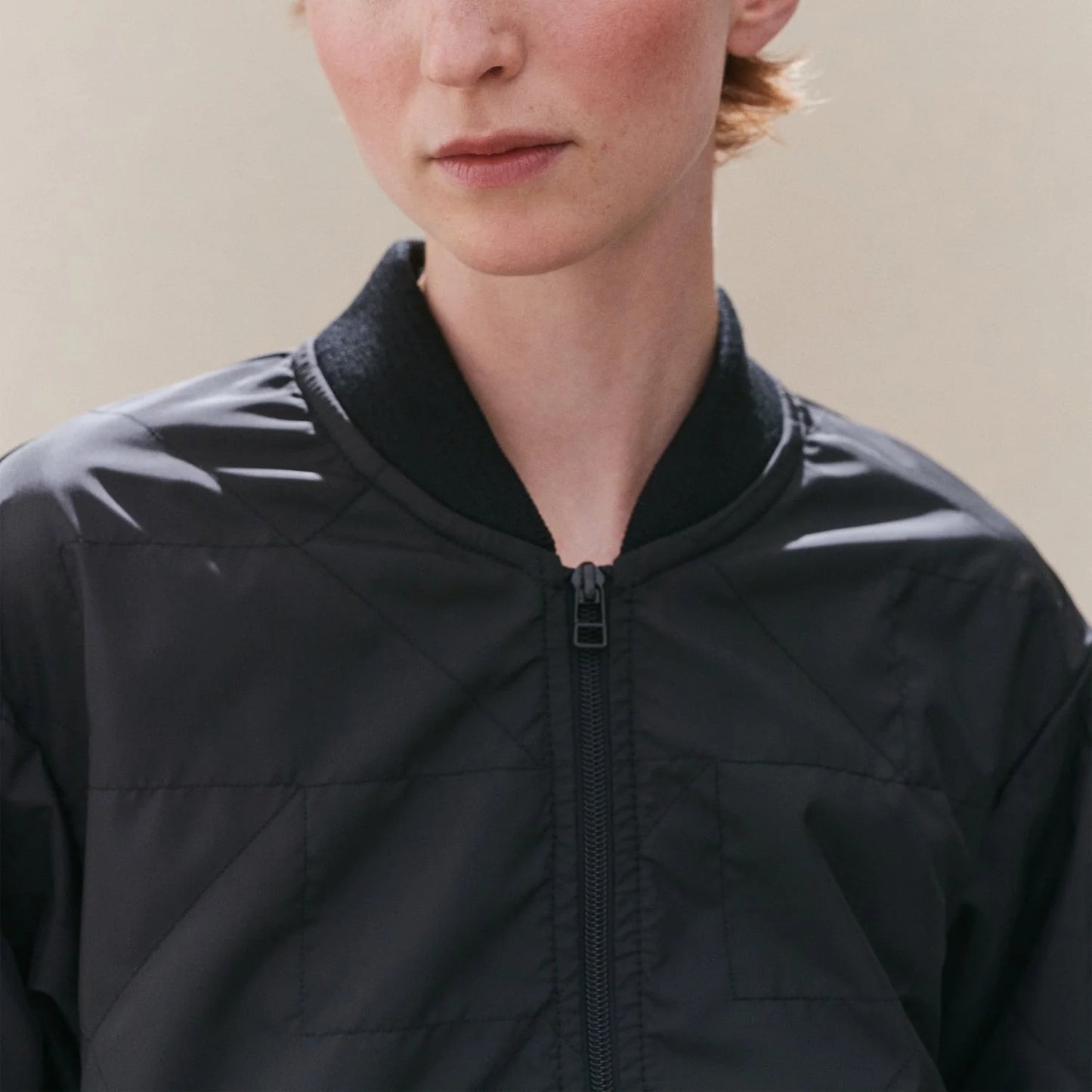 LVH BOMBER Unwadded Lightweight Jacket Sable Black