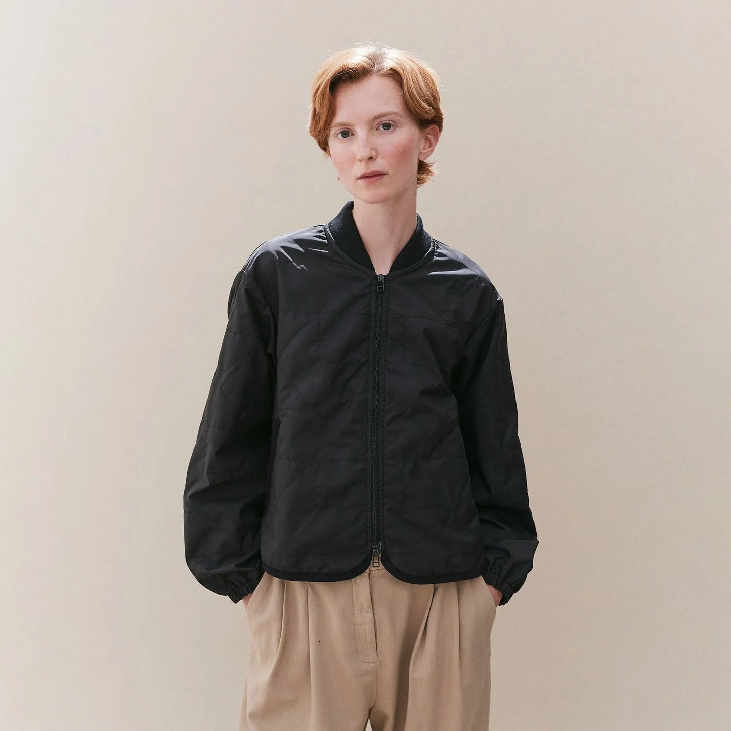 LVH BOMBER Unwadded Lightweight Jacket Sable Black
