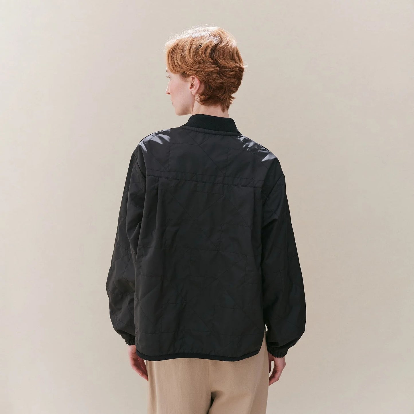 LVH BOMBER Unwadded Lightweight Jacket Sable Black