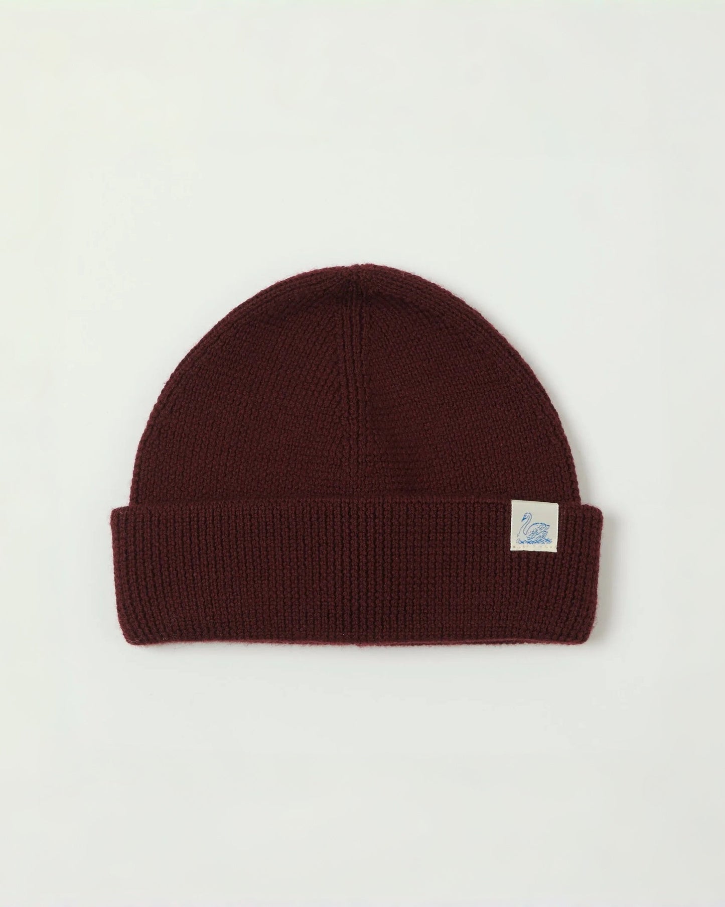 MERZB MWBN05 Sturdy Merino Wool Ribbed Beanie Burgundy