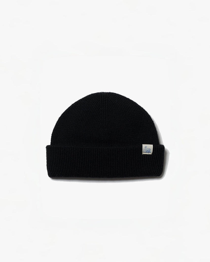 MERZB MWBN05 Sturdy Merino Wool Ribbed Beanie Black