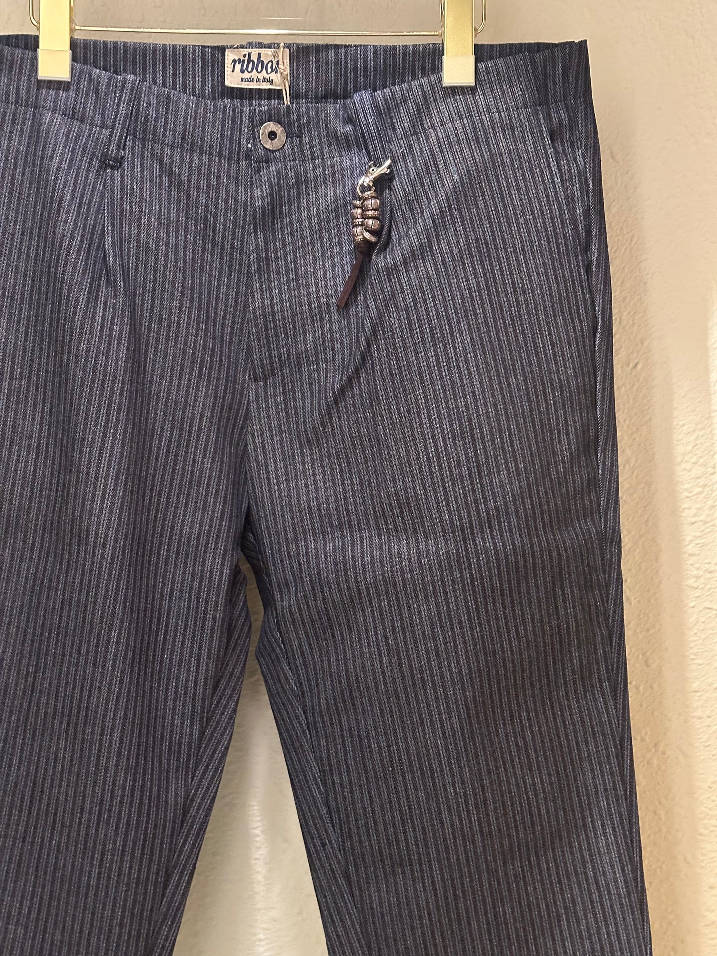 RBN Men's R92 Denim Pinstripes Trousers