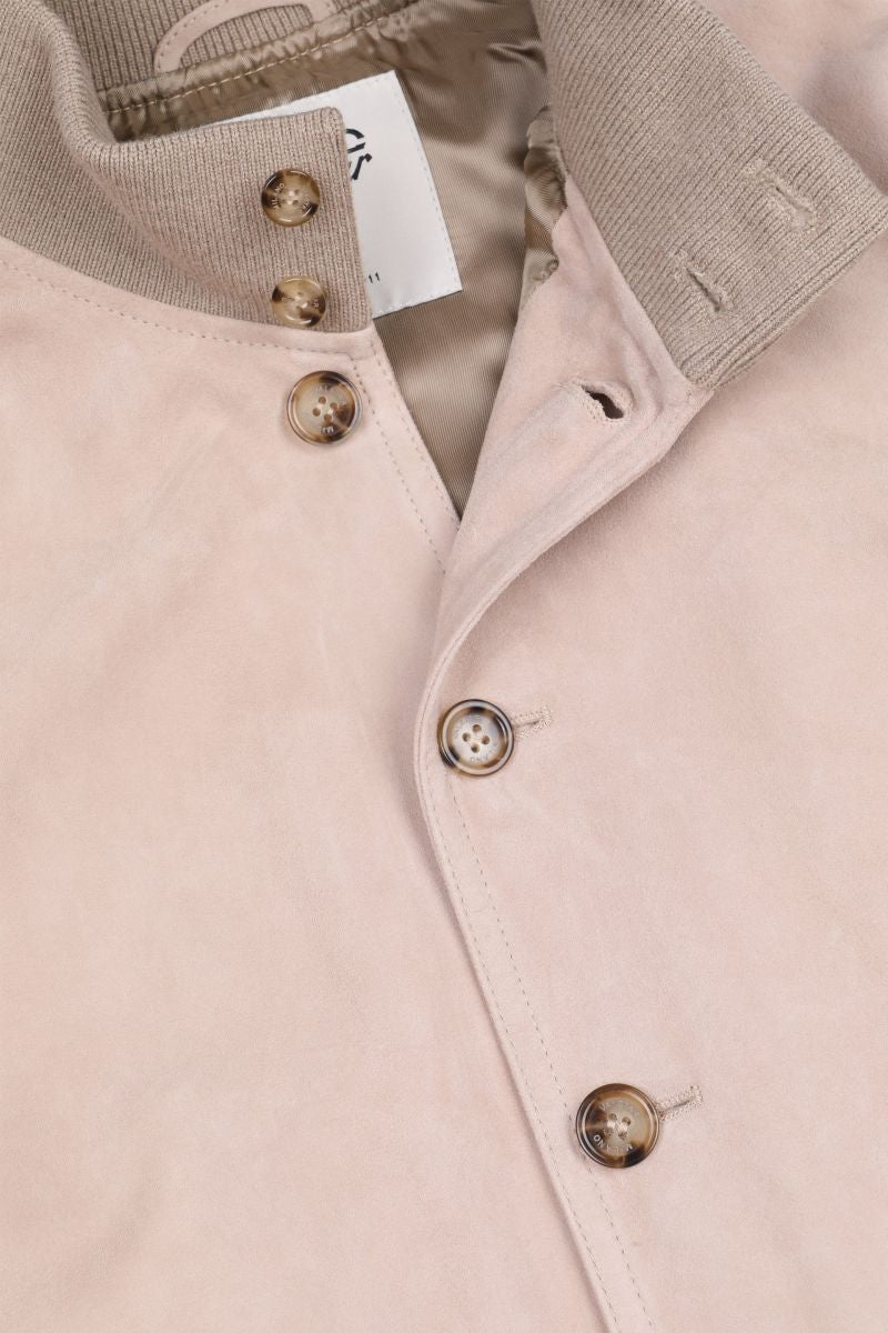 VSR VALSTARINO Silm Suede Bomber Jacket Sable