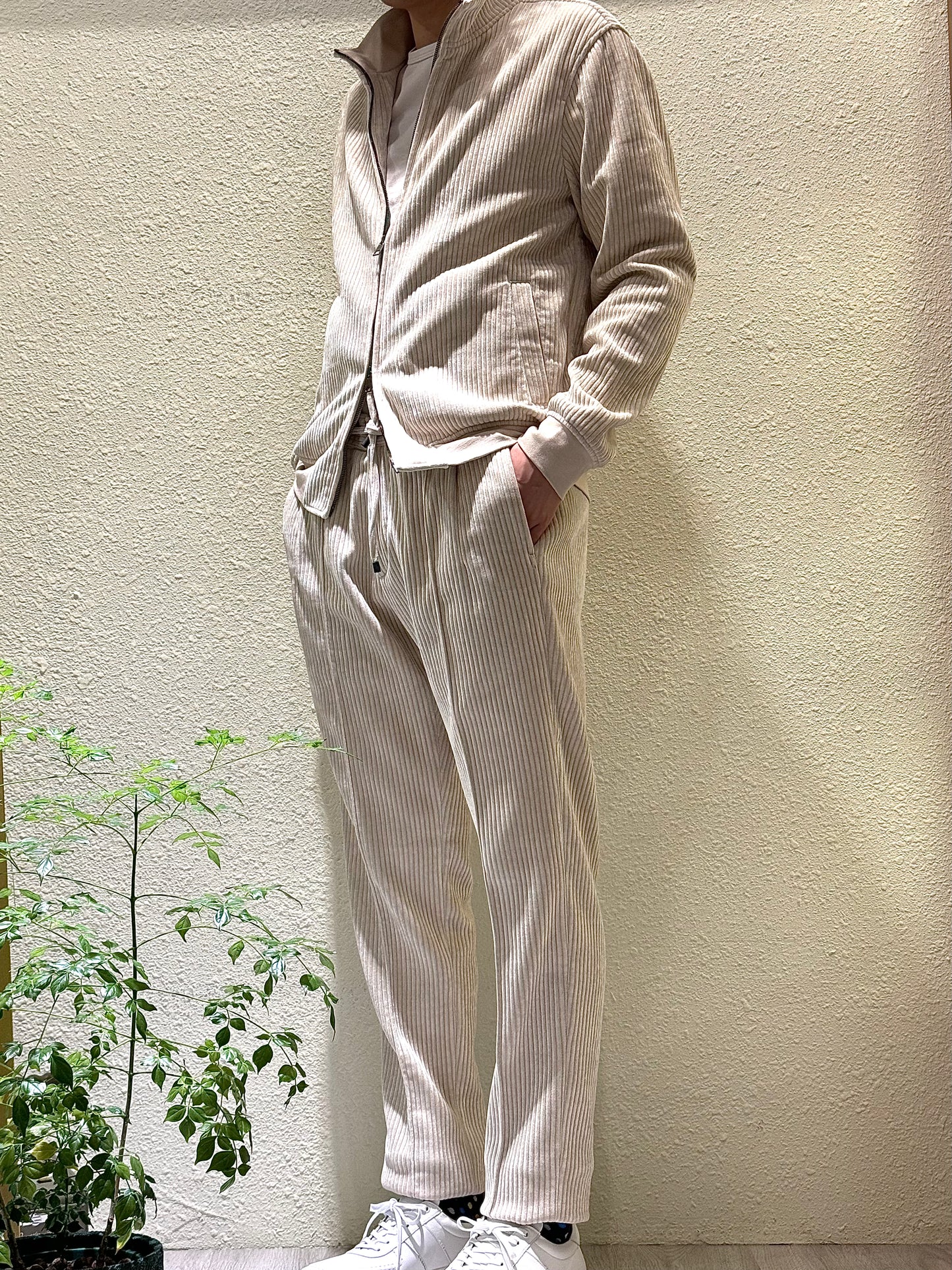 GBS MASACCIO/R1 Stretch Corduroy A576 White