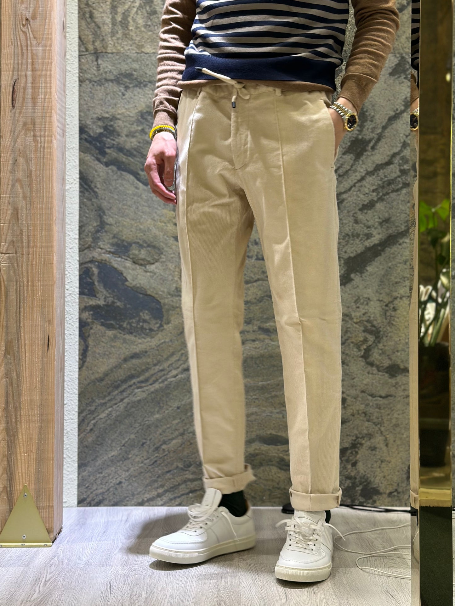 GBS MASACCIO/M1 Chino Corduroy A5656 Off White