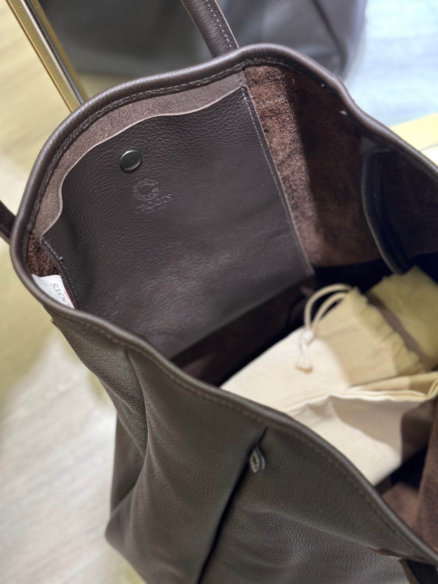 CRT Soft Grain Leather Field Tote Bag