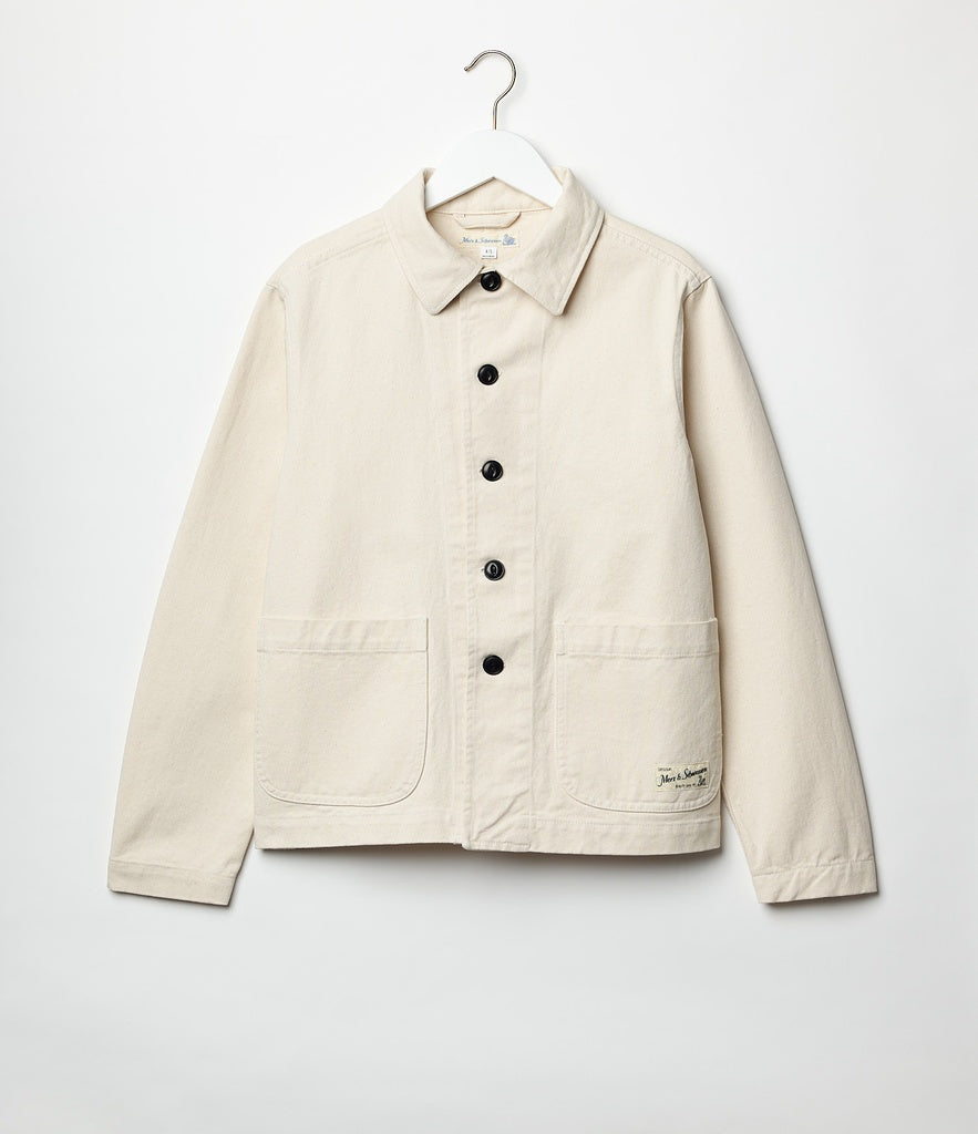MERZB JKT08 Organic Cotton Twill Cropped Fit Jacket Nature