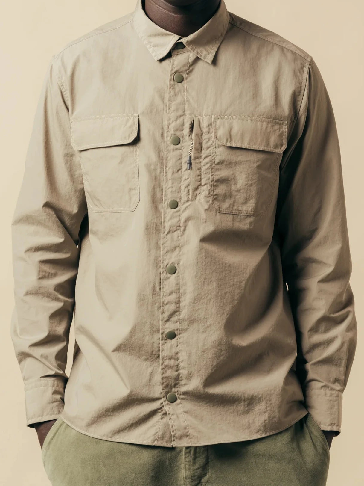 KHE Edzell Overshirt Nylon Light Grey