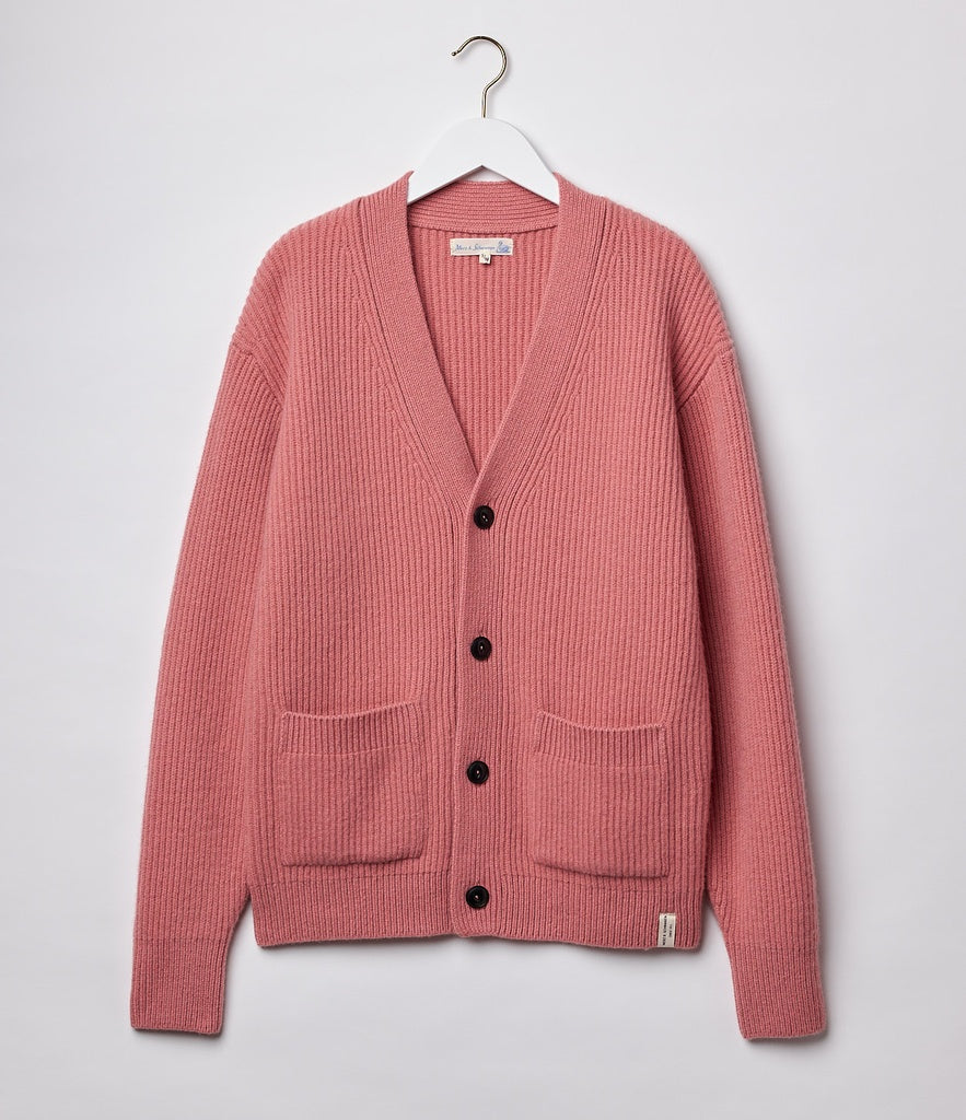 MZB LOCG02 Cashmere Merino wool Blend Cardigan Rosewood
