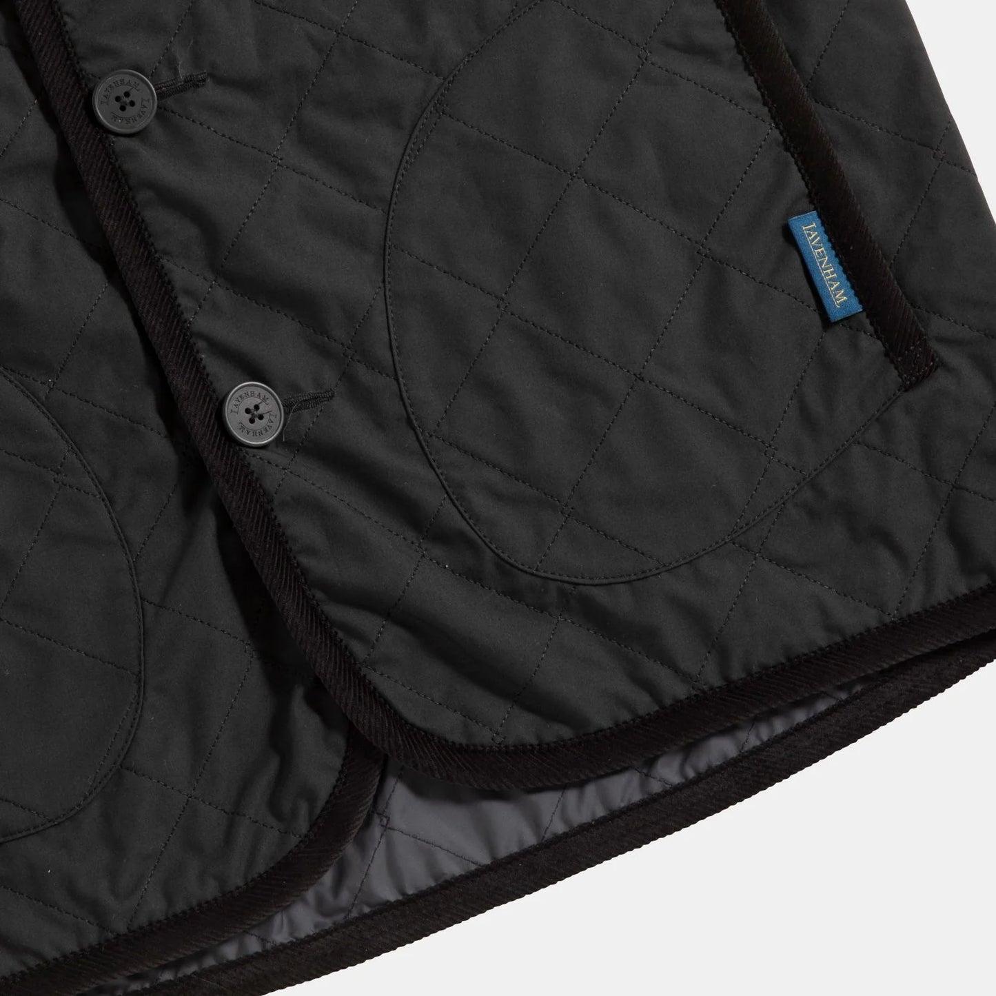 LVH Unwadded Lightweight Dry Waxed Cotton Gilet Black