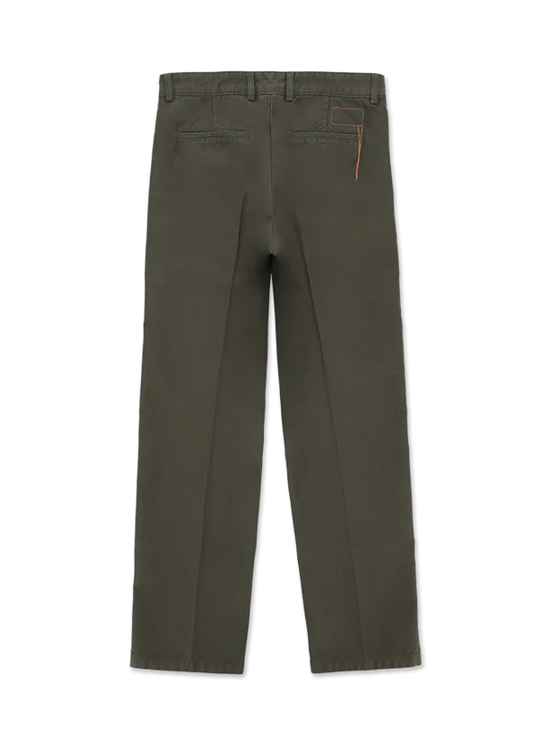 FTA Maine Reversed Cotton Canvas Trousers Green