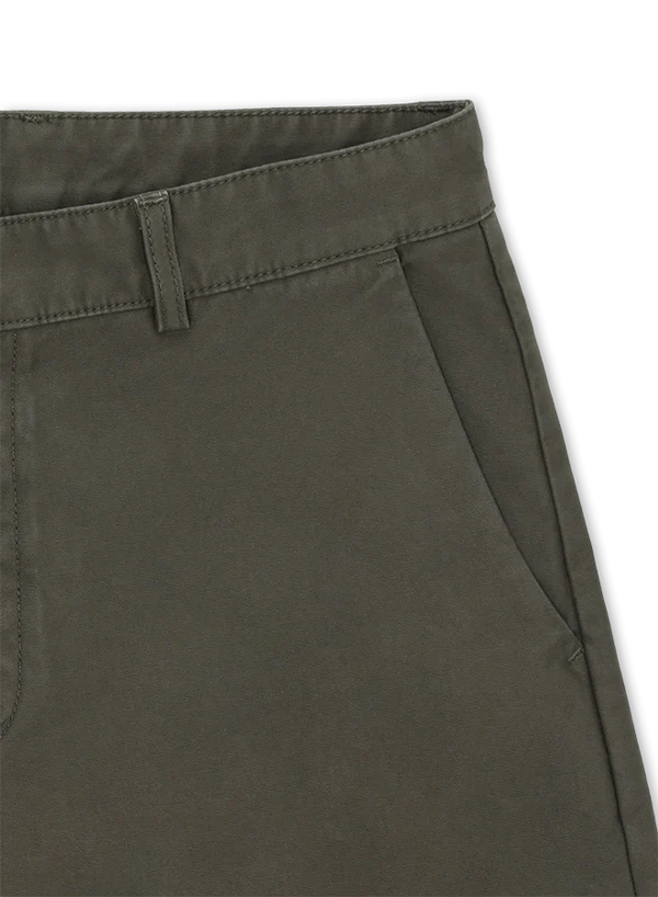 FTA Maine Reversed Cotton Canvas Trousers Green