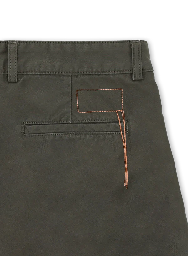FTA Maine Reversed Cotton Canvas Trousers Green