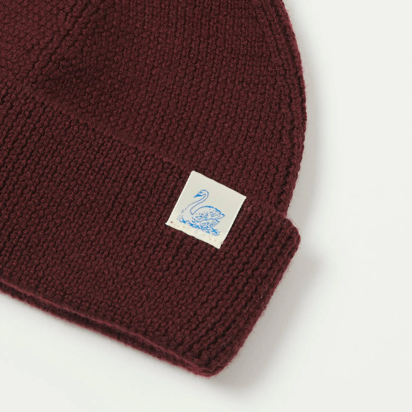 MERZB MWBN05 Sturdy Merino Wool Ribbed Beanie Burgundy