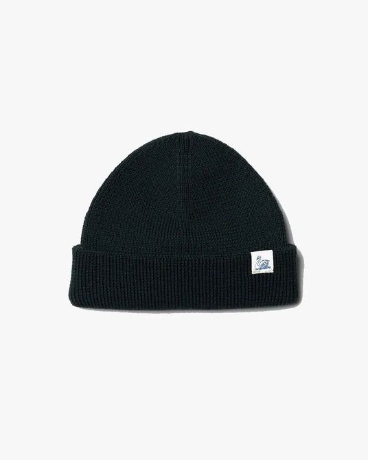 MERZB MWBN05 Sturdy Merino Wool Ribbed Beanie Bottle Green