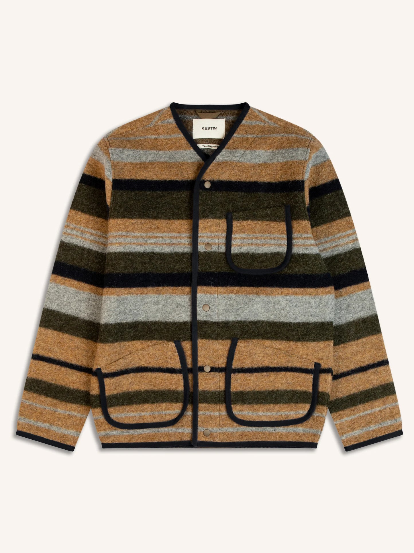 KHE Neist Cardigan Striped Wool Blend