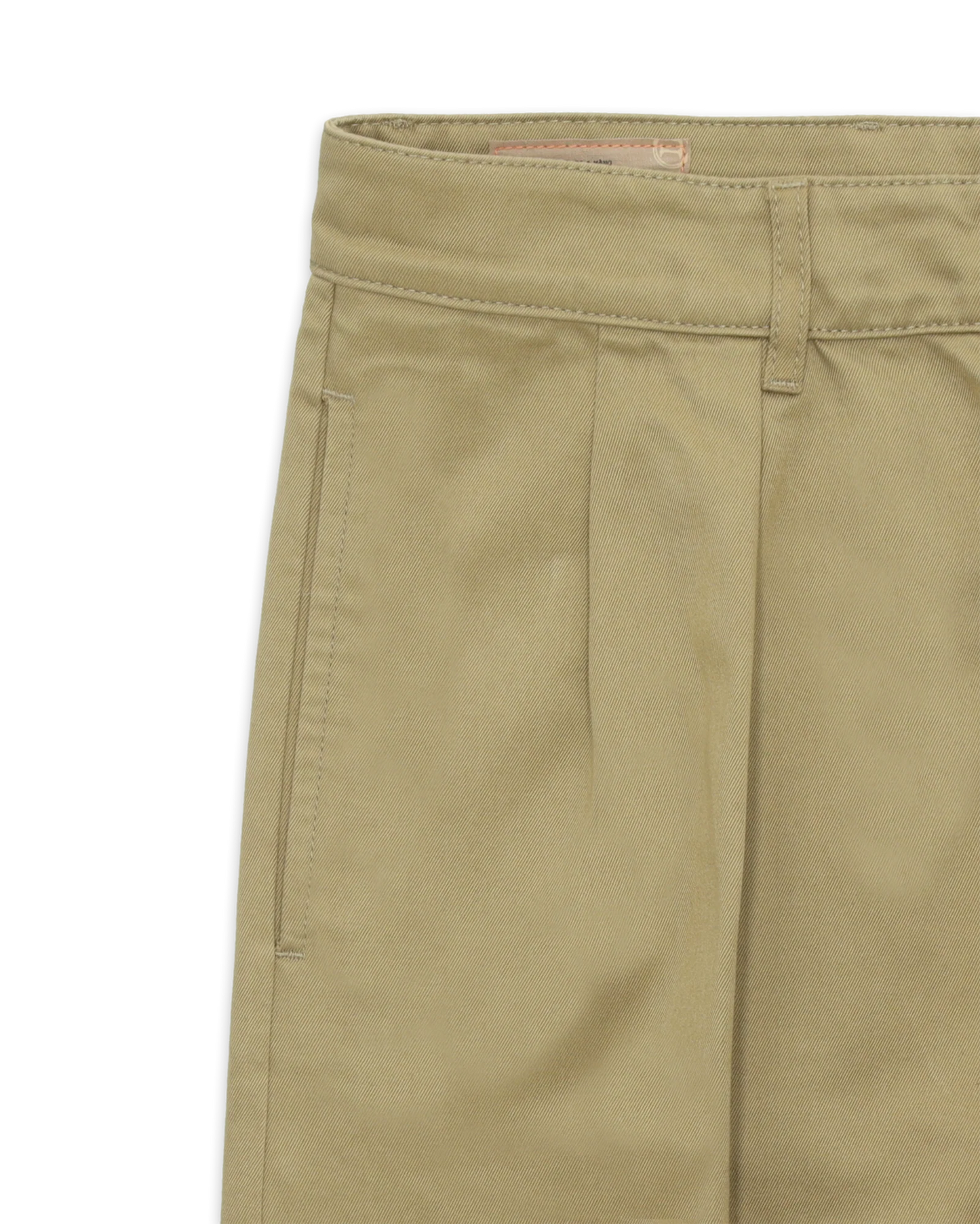 FTA NEW YORK Pleated Heavyweight Cotton Gabardine Beige