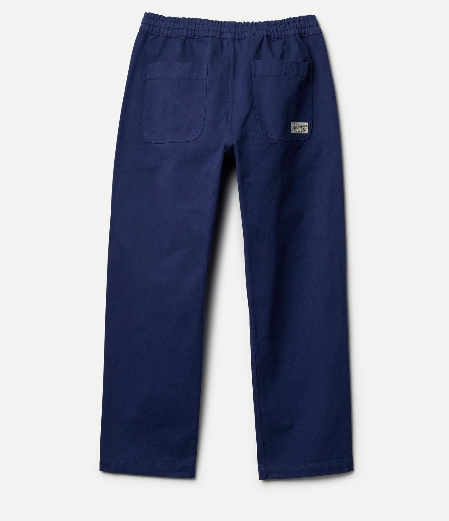 MERZB Worker's Cotton Twill Drawstring Pants Ink Blue