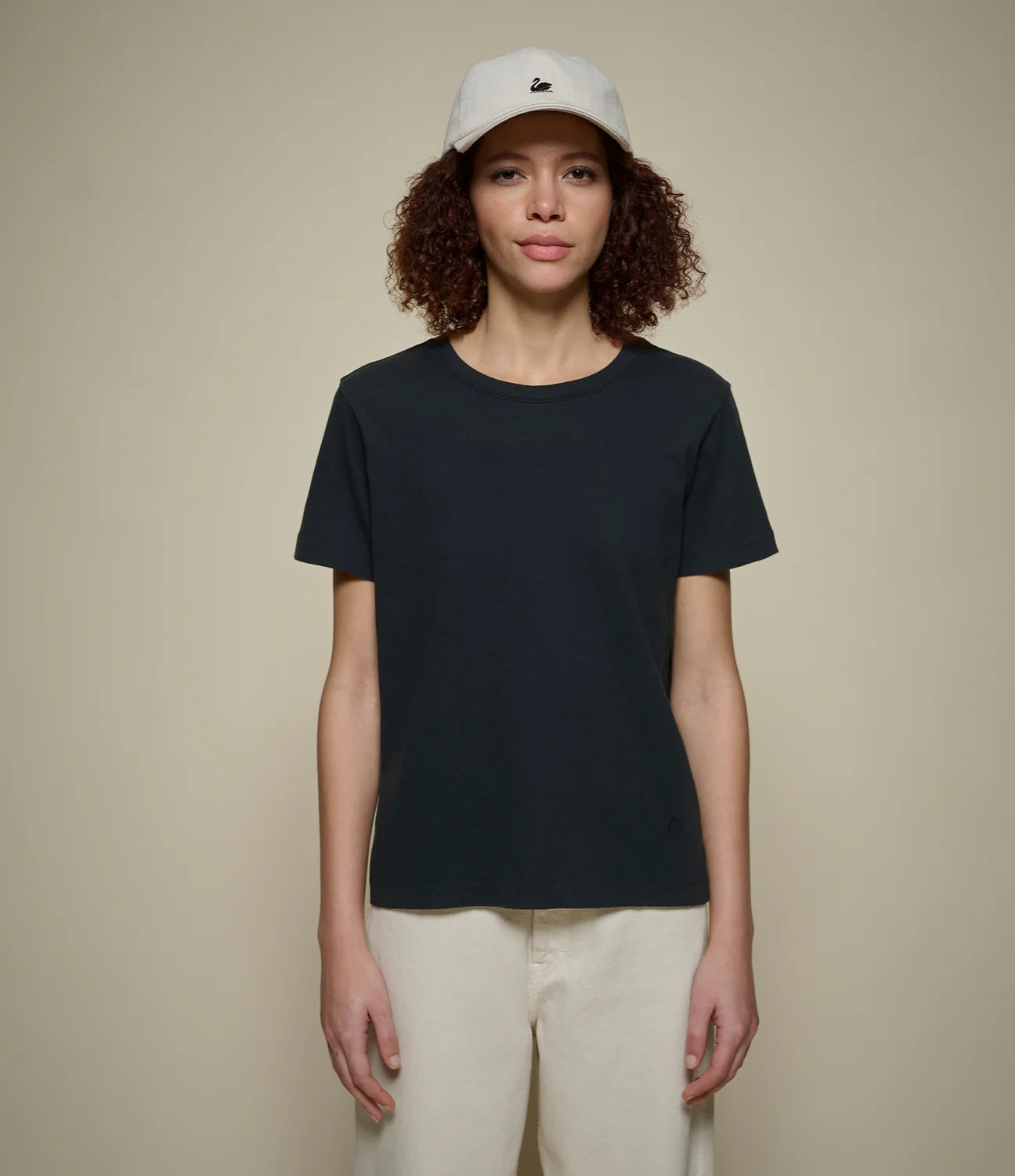 MERZB Women's Soft Pima Cotton T-Shirt Black