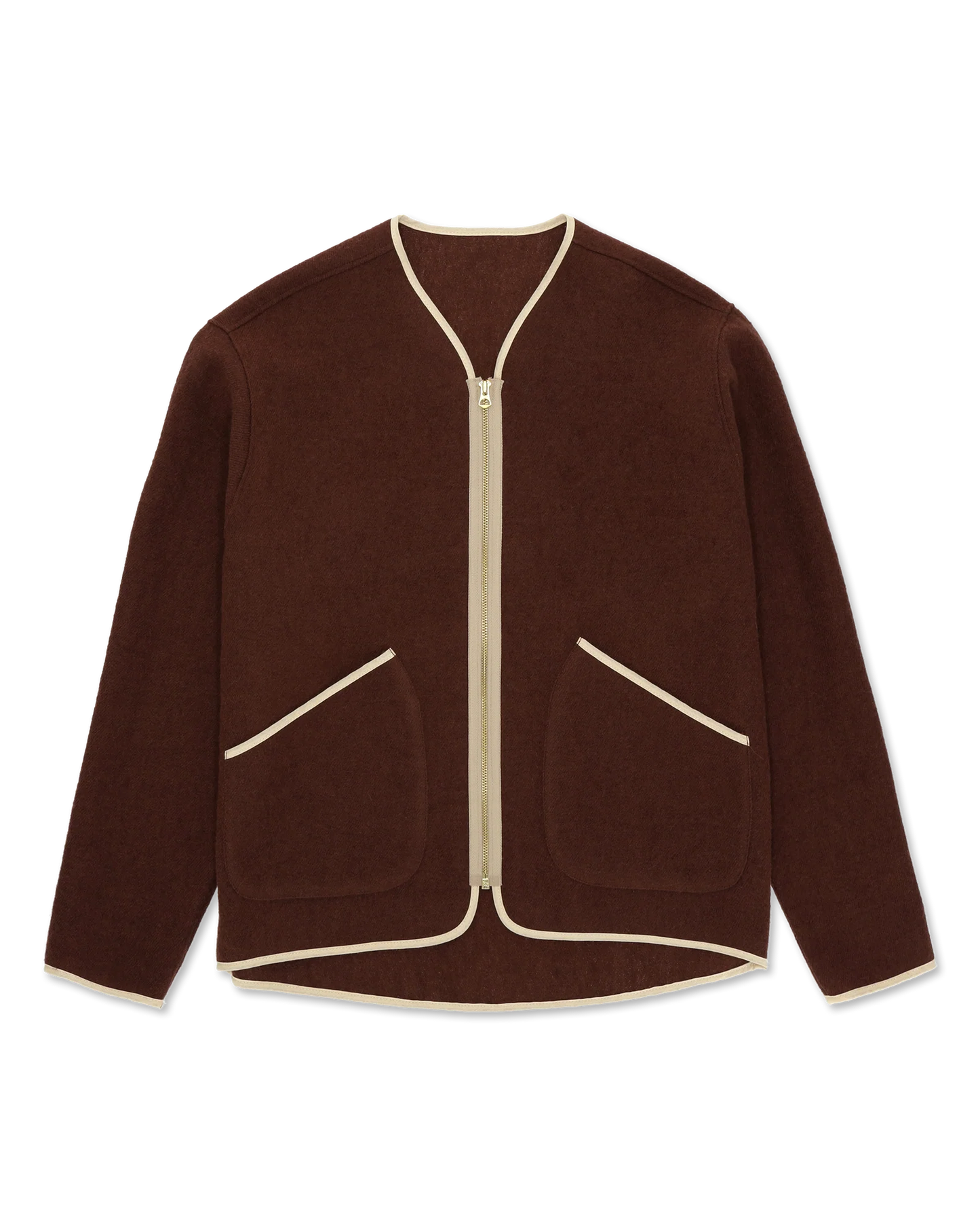 FTA SHERPA Wool Zipped Jacket Burgundy