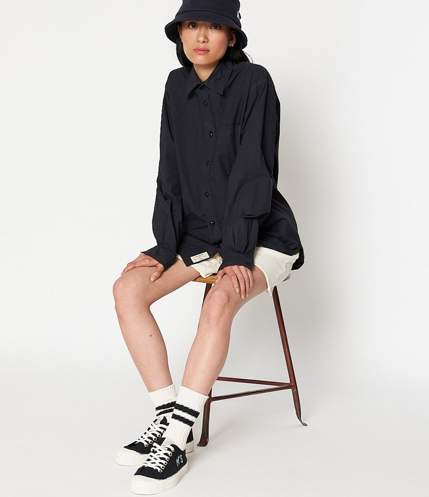 MZB UNISEX SHIRT01 Woven Cotton Relaxed Fit Shirt Charcoal