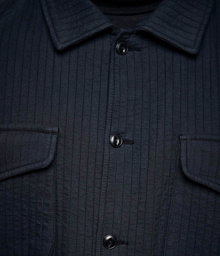 MERZB SHIRT06PAD Padded Cotton Relax Overshirt Charcoal
