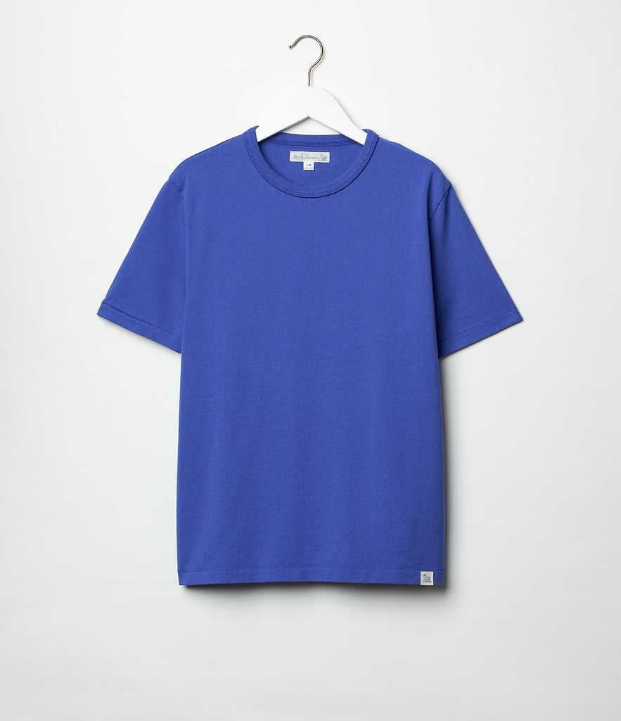 MZB TEE02 Classic Fit Organic Cotton T-Shirt, 6oz Vintage Blue