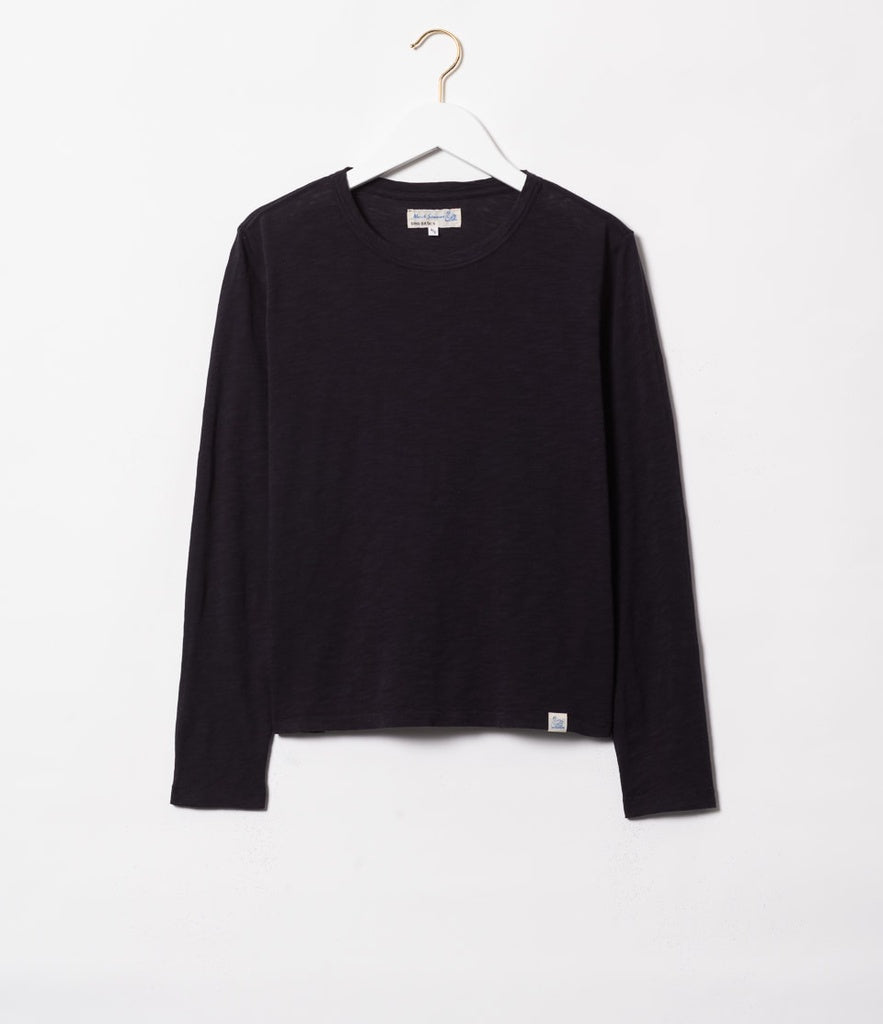 MZB Women’S WSLS21 Pima Cotton Longsleeve, 3.8oz Deep Black