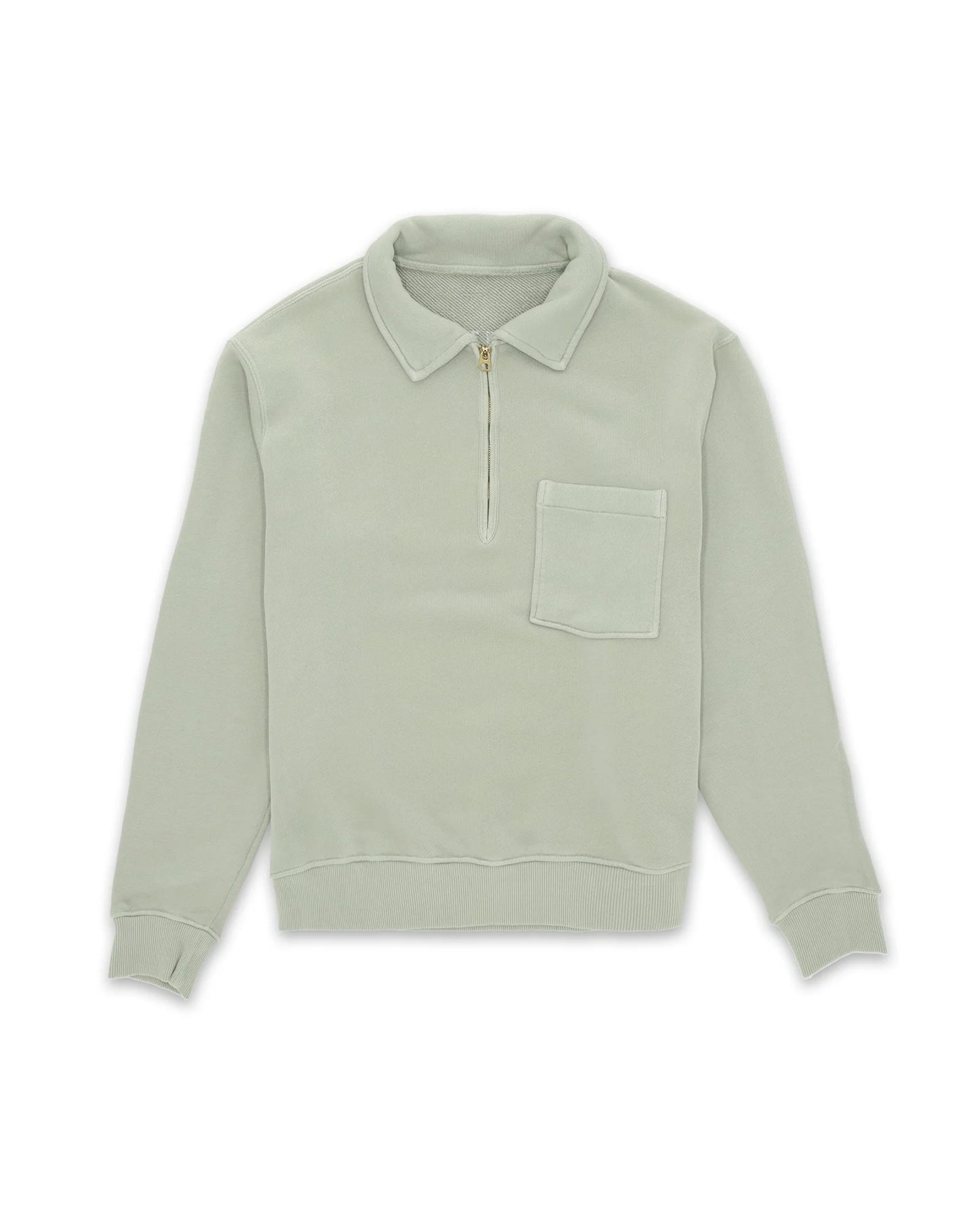 FTA YALEPM Long Sleeves Half Zip Sweatshirt Agave