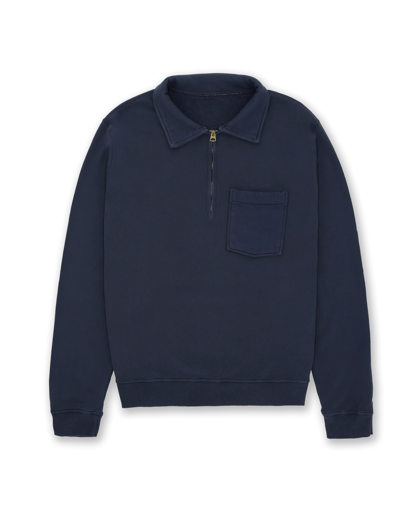 FTA YALEPM Long Sleeves Half Zip Sweatshirt Indigo