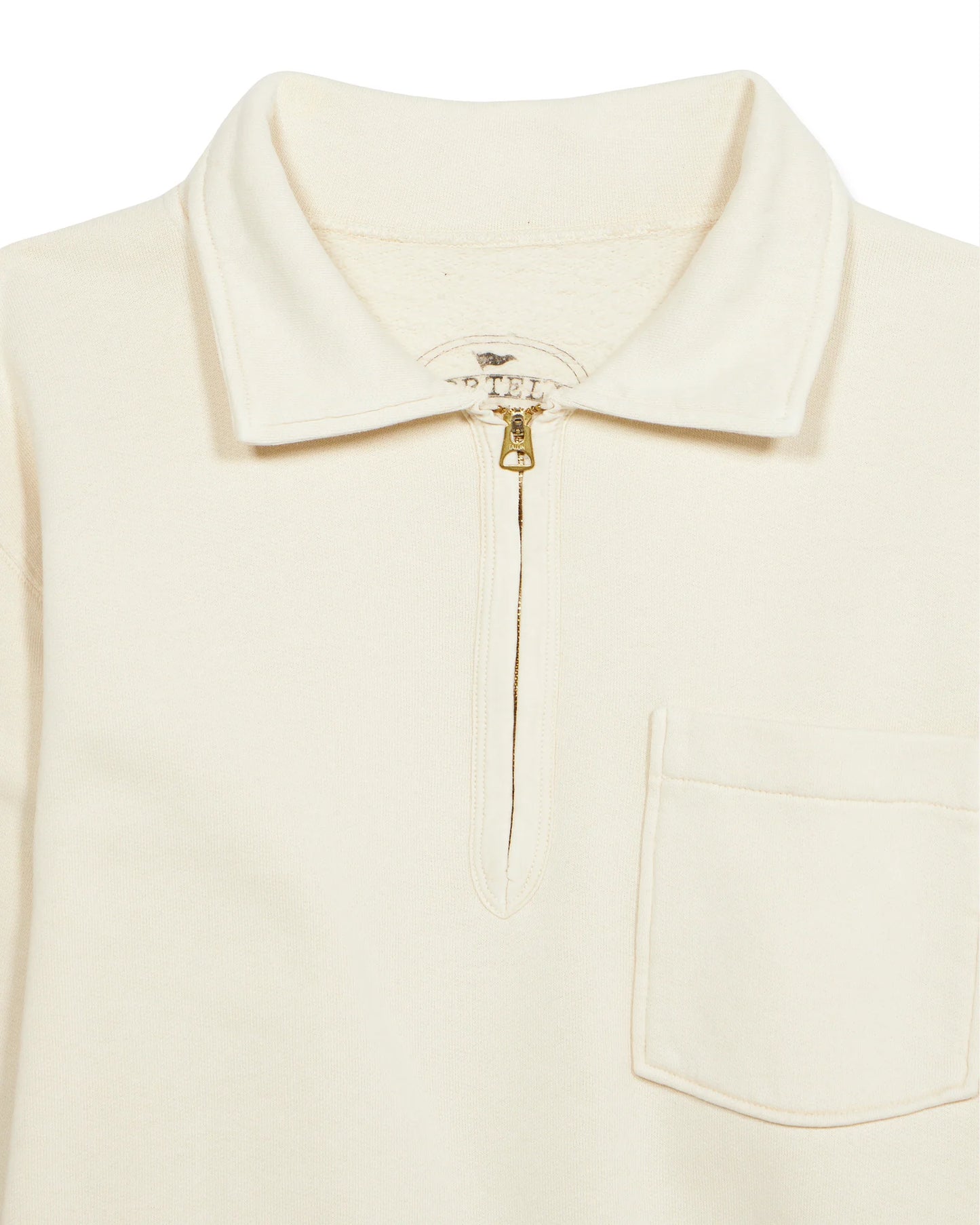 FTA YALEPM Long Sleeves Half Zip Sweatshirt Off White